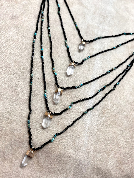 Crystal Herringbone Necklace
