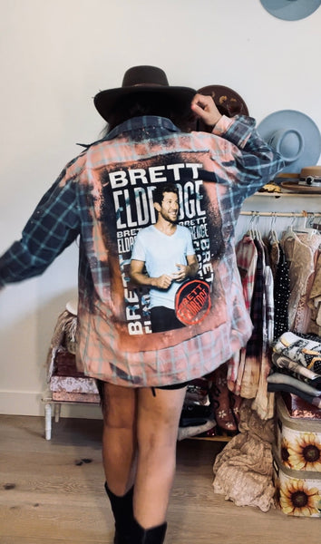 Vintage Brett Eldridge Distressed Wash Shirt-Large