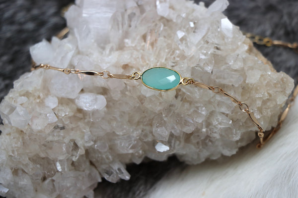 Chalcedony Stone Necklace
