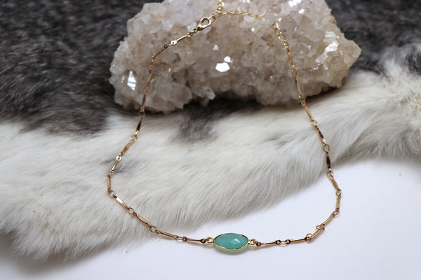 Chalcedony Stone Necklace