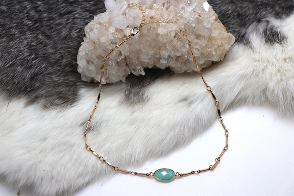 Chalcedony Stone Necklace