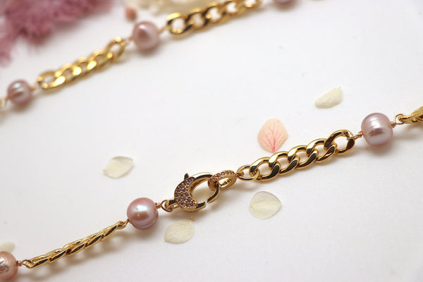 Dusty Rose Pearl Choker