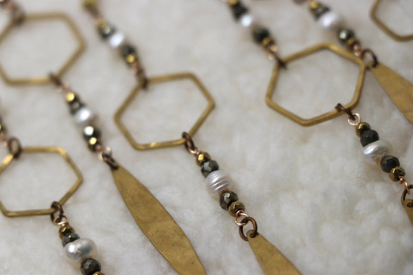 What Dreams May Come Earrings-Charcoal Pearl