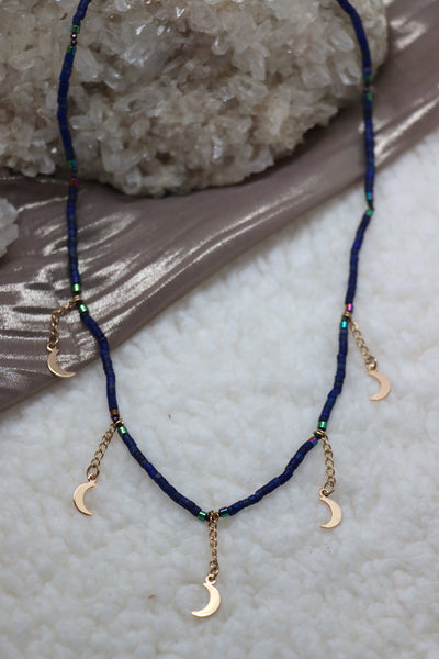 Lapis Moons Necklace