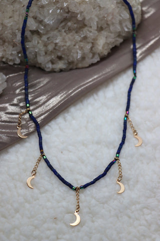 Lapis Moons Necklace