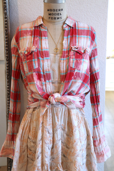 Vintage Chevy Distressed Wash Flannel-Large