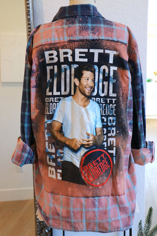 Vintage Brett Eldridge Distressed Wash Shirt-Large