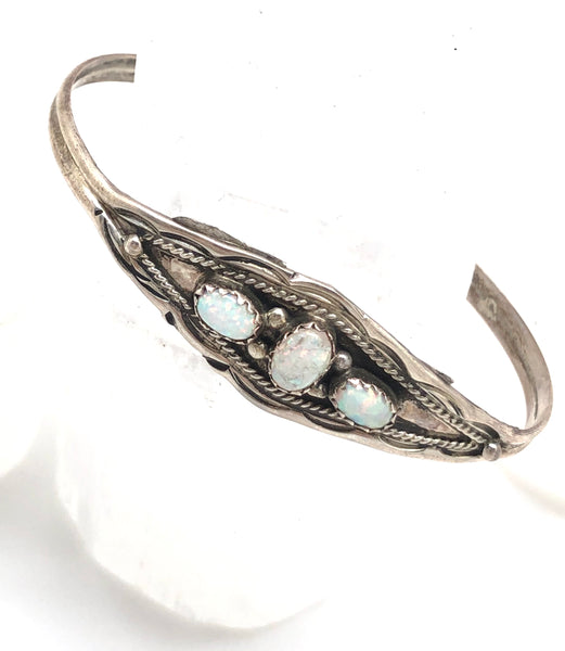 Sterling Silver + Stone Cuff