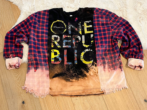 Vintage One Republic Flannel/Tee Pullover.