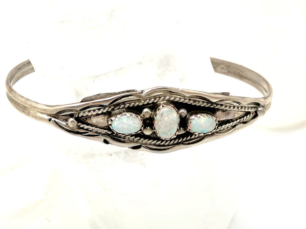 Sterling Silver + Stone Cuff