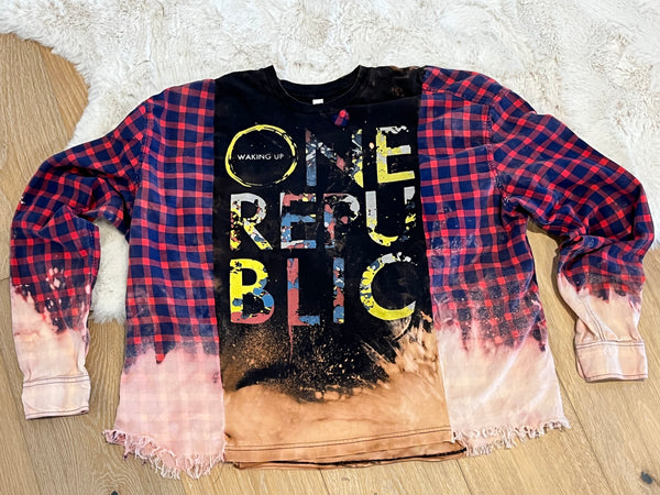 Vintage One Republic Flannel/Tee Pullover.