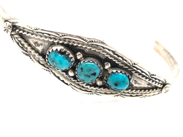 Sterling Silver + Stone Cuff
