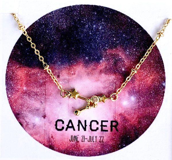 Tiny Zodiac Constellation Charm Necklace.